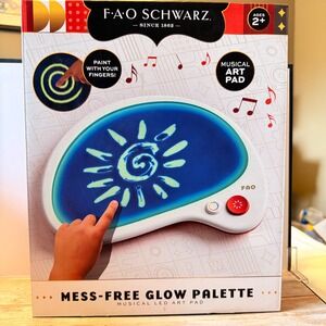 FAO Schwarz Mess-Free Glow Palette OS Blue New Musical LED Art Pad 1019169